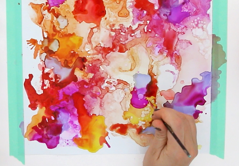 art made with paint and rubbing alcohol