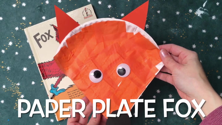 fox craft made with paper plate