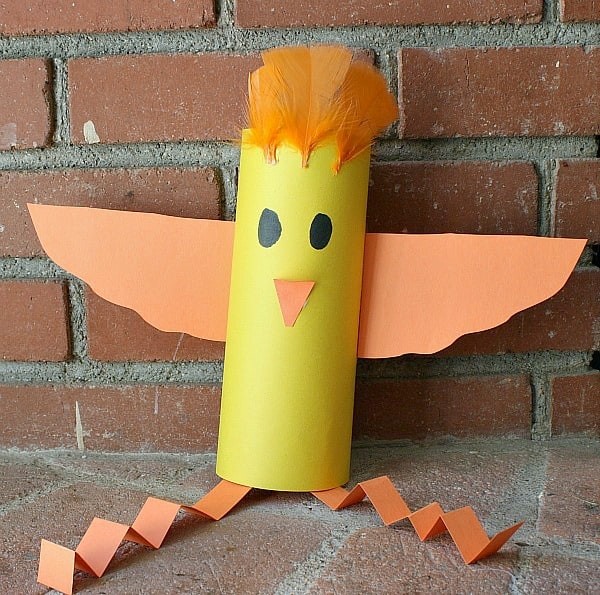 duck windsock made with construction paper