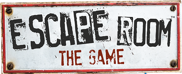 sign that says escape room the game
