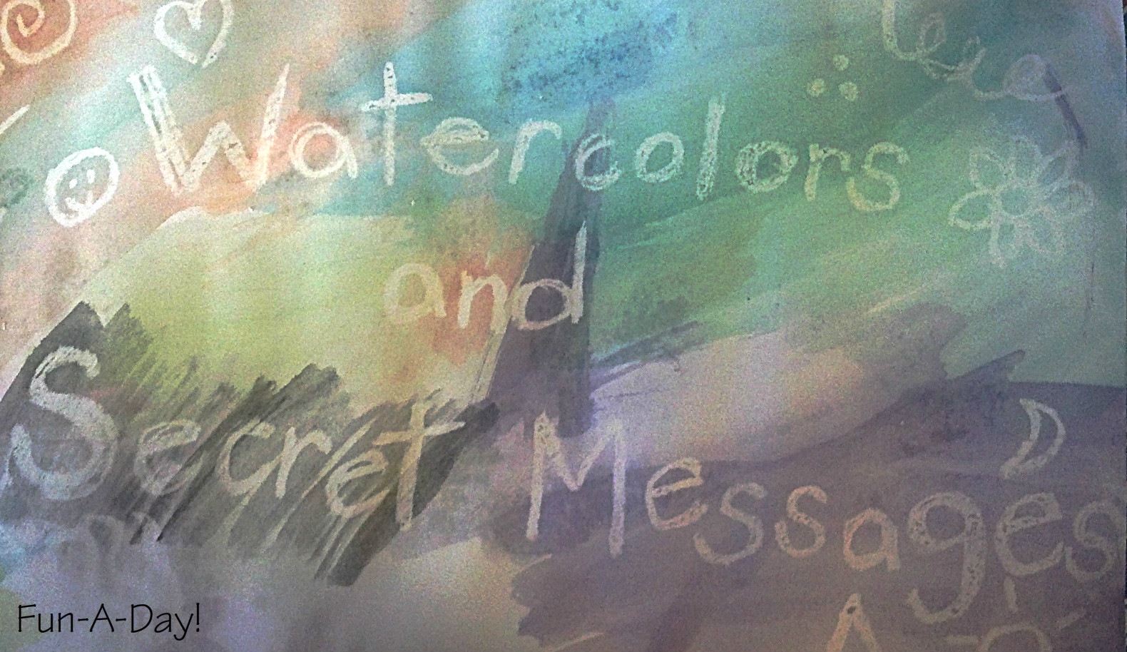 secret messages revealed with watercolors
