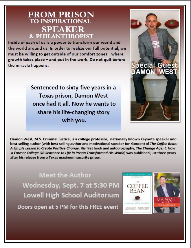 author speaker event flyer