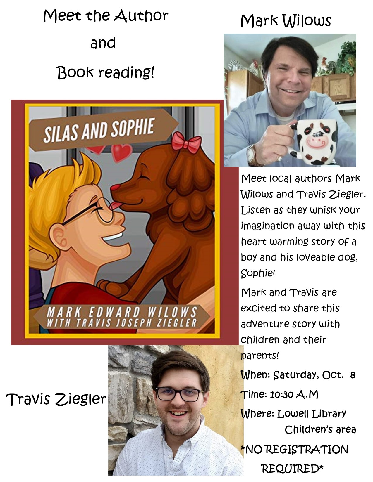author meet and greet flyer