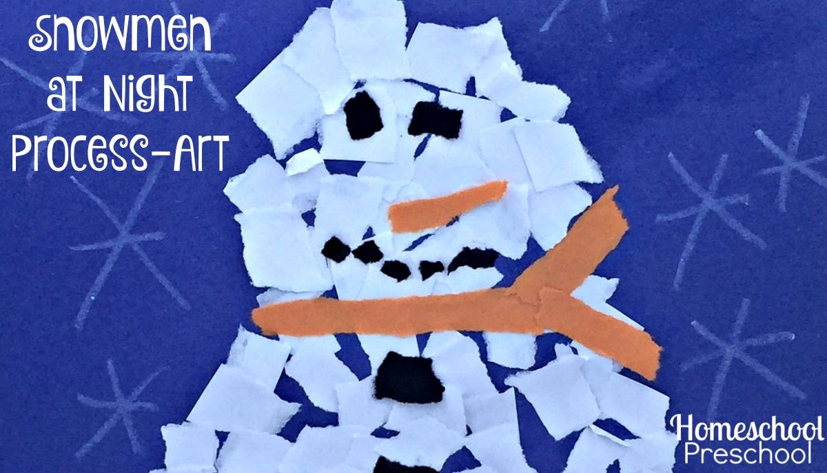 bits of felt combined to create a snowman craft