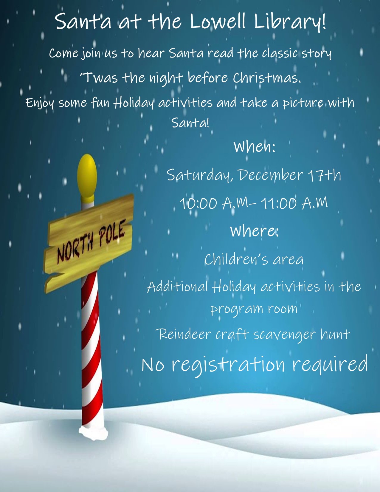 santa visit flyer 2022