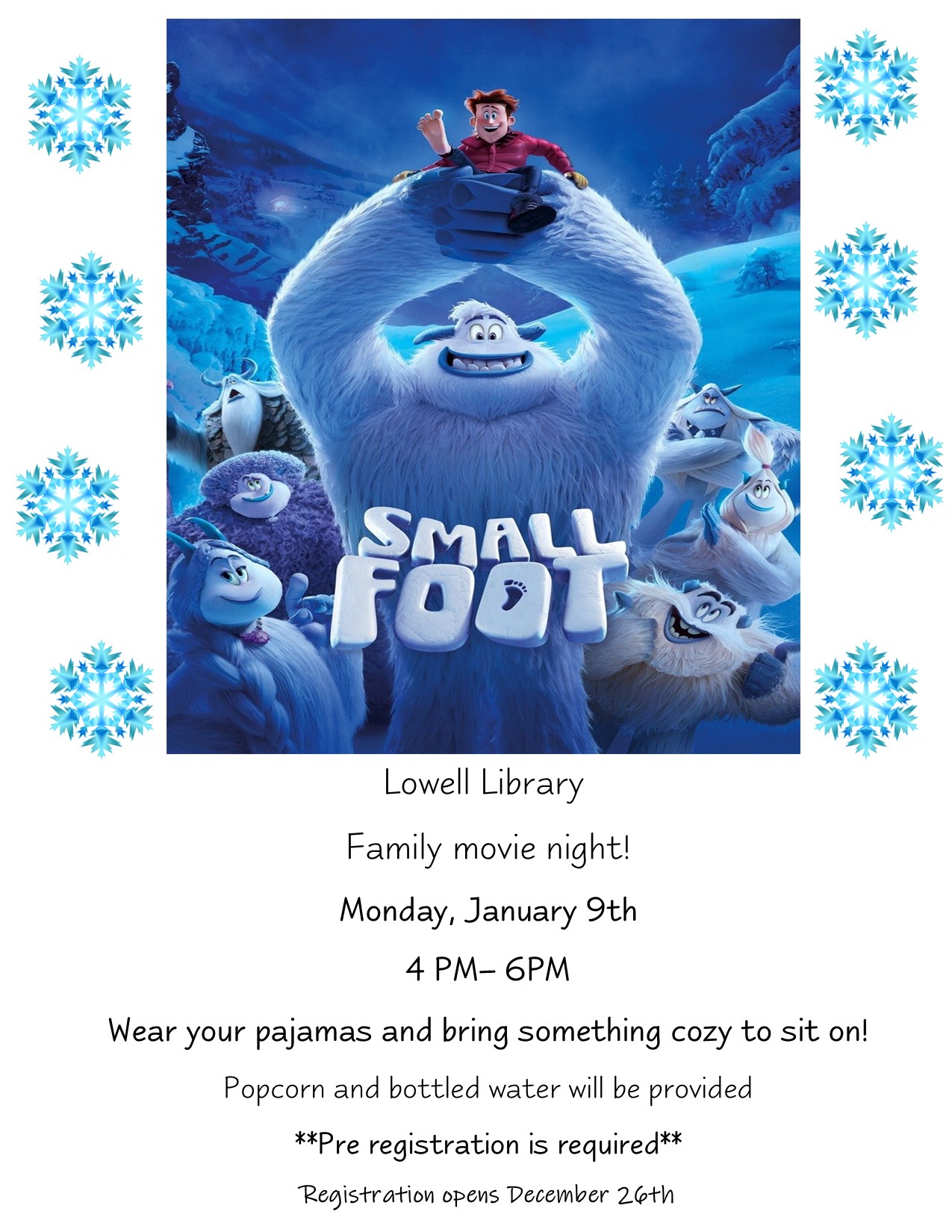 family movie night flyer