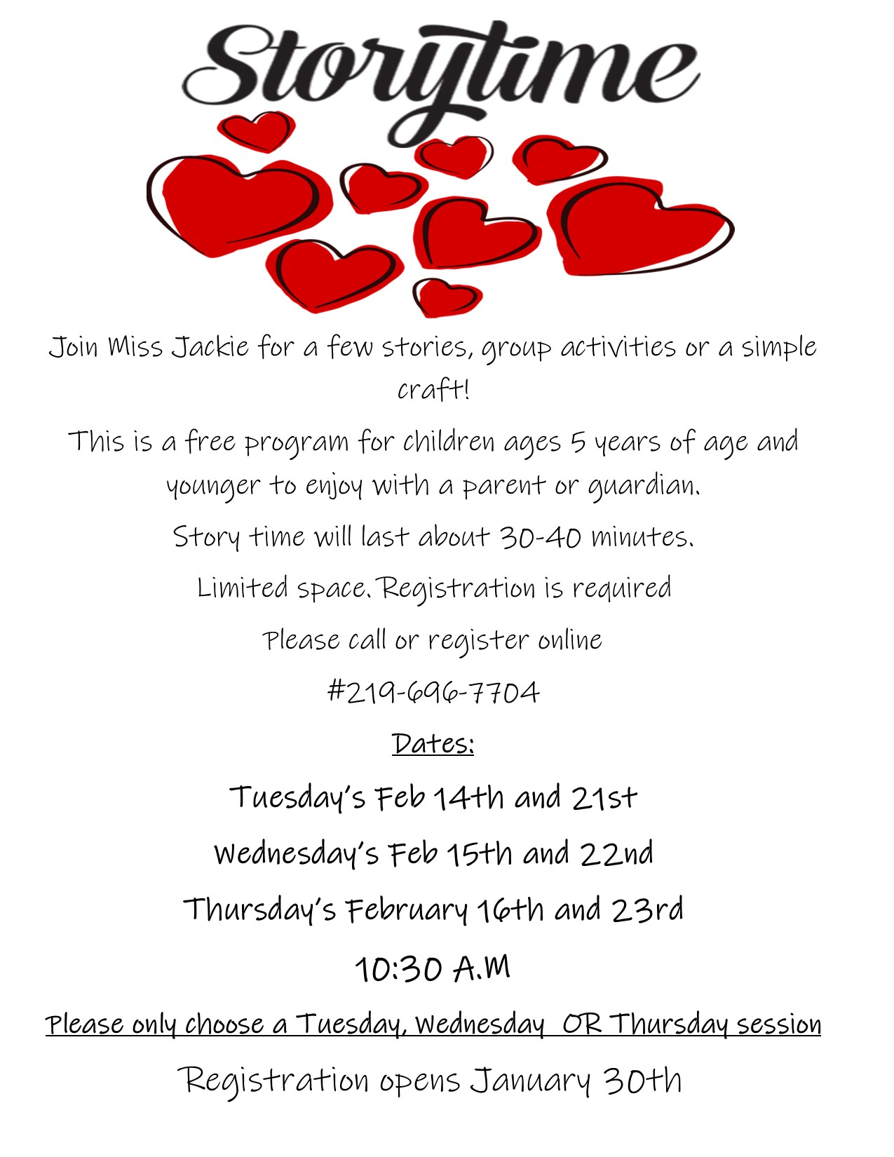 storytime flyer