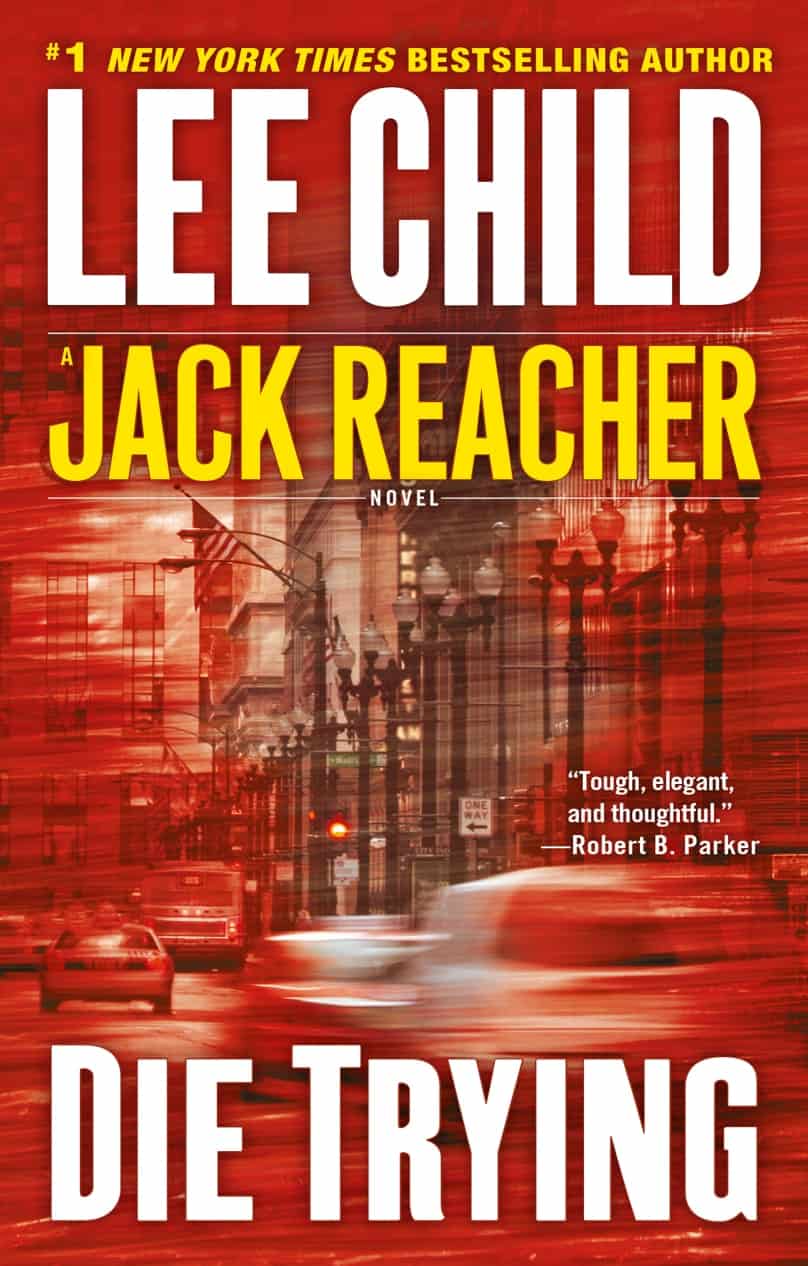 book cover for die trying, a jack reacher novel by lee child