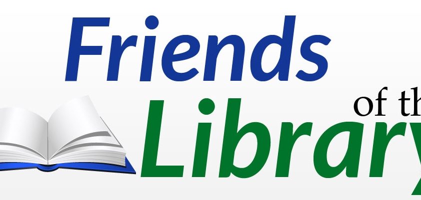 Friends of the Library with picture of open book