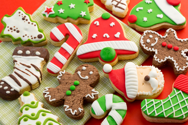 decorated christmas sugar cookies