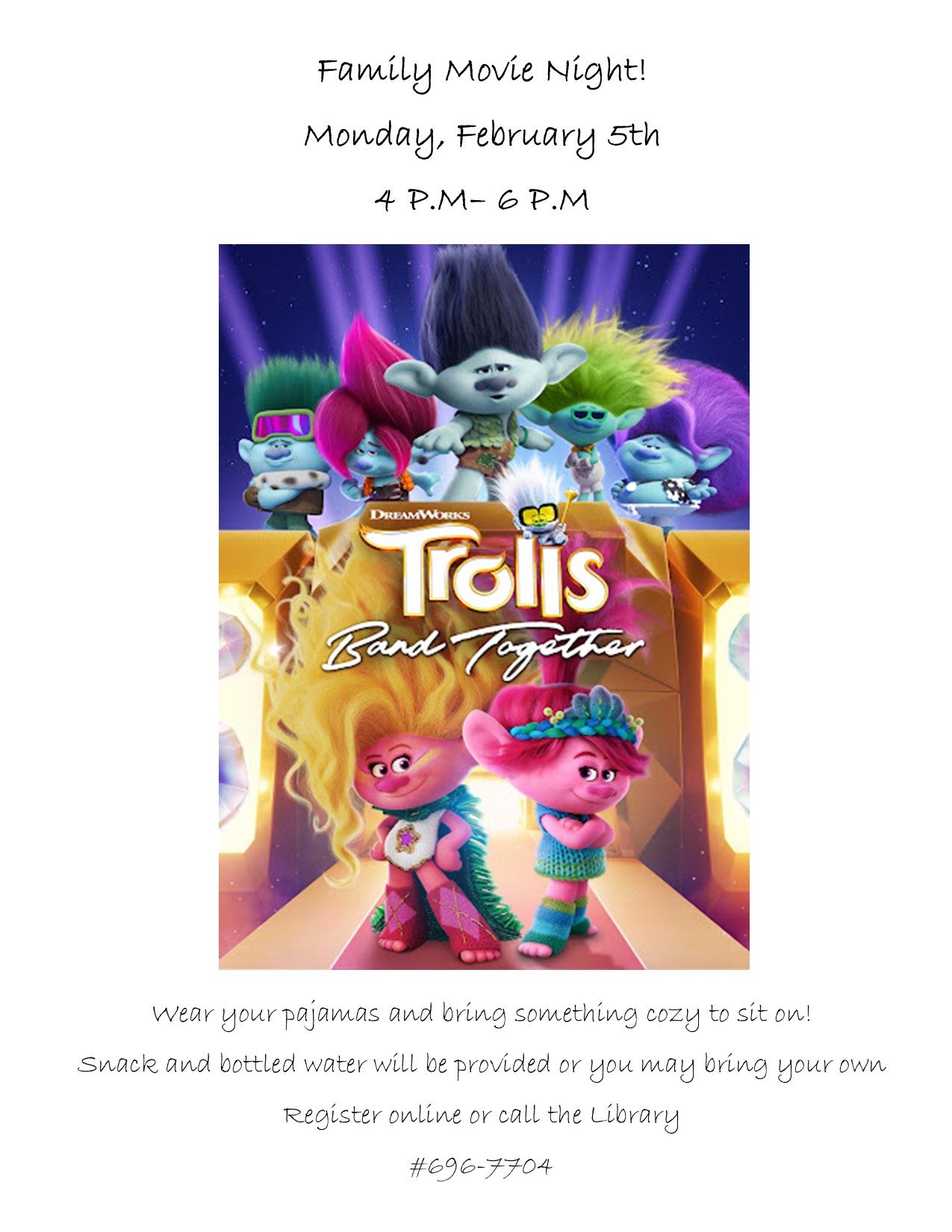 trolls movie night poster