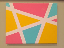 colorful geometric drawing on canvas