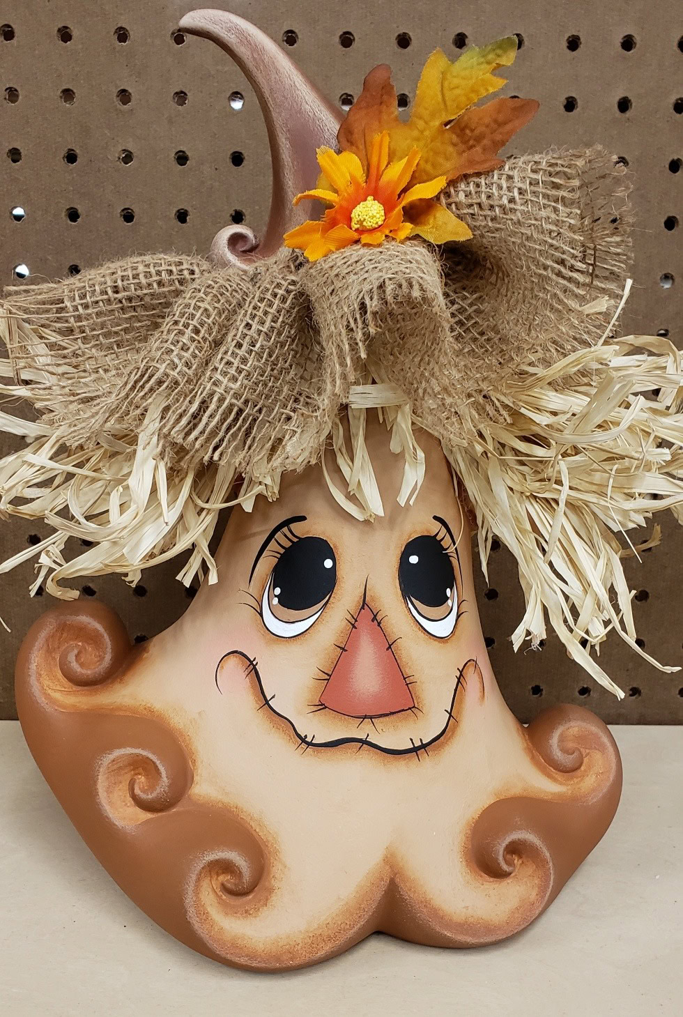 Painted Ceramic Scarecrow