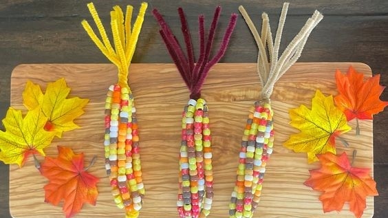 Indian Corn made with pony beads