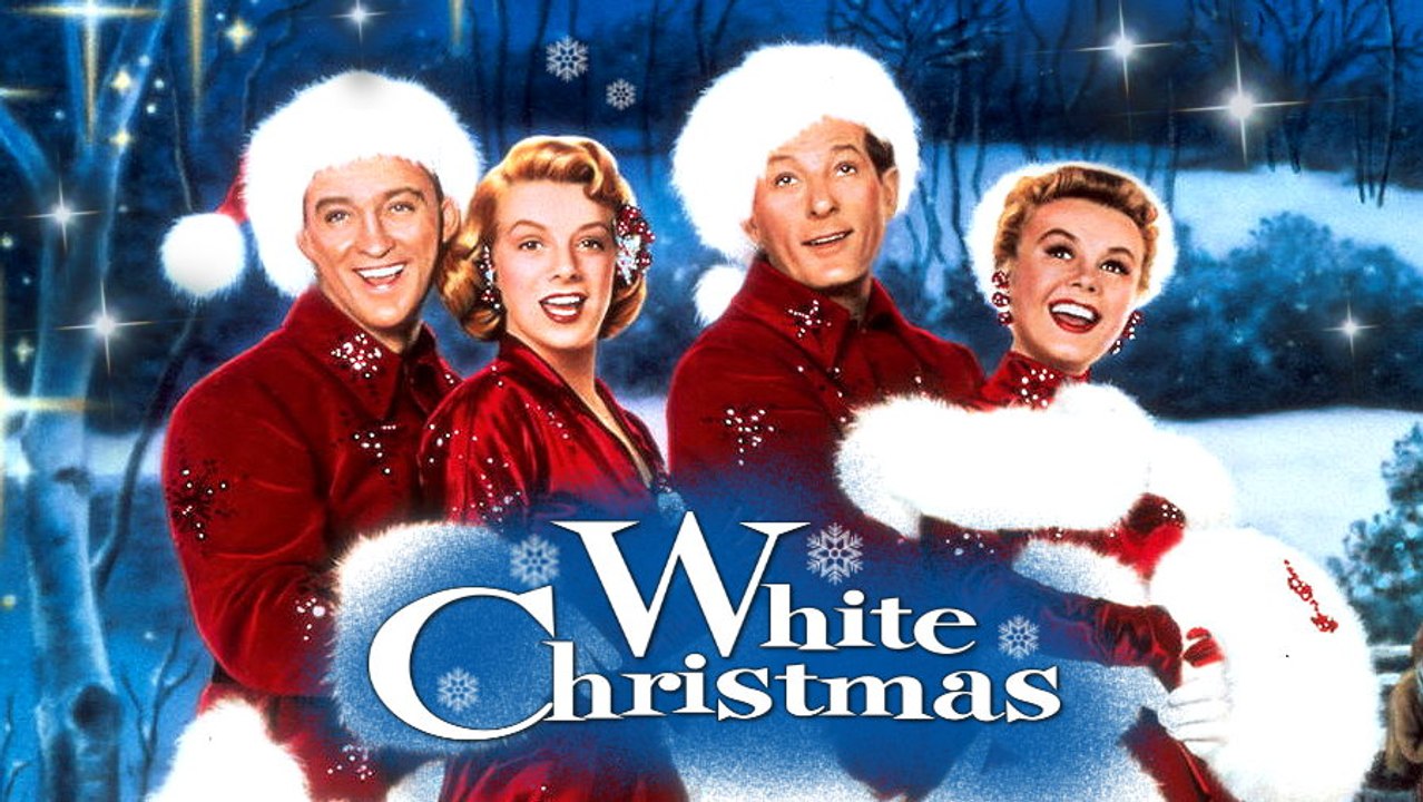 White Christmas title with 4 stars of the movie