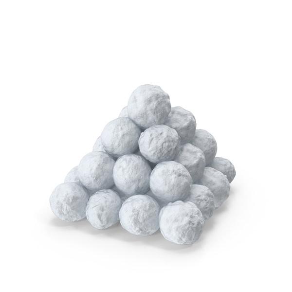snowballs stacked in a pyramid