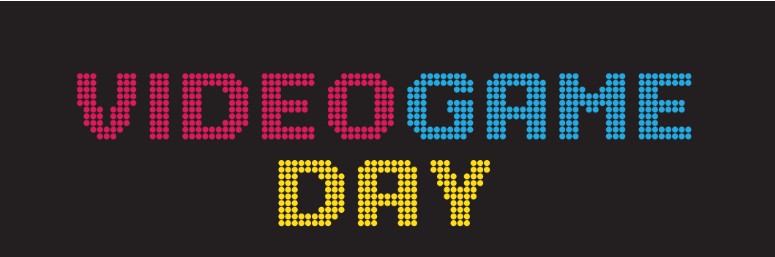The words "Video Game Day" in red, blue, and yellow respectively.