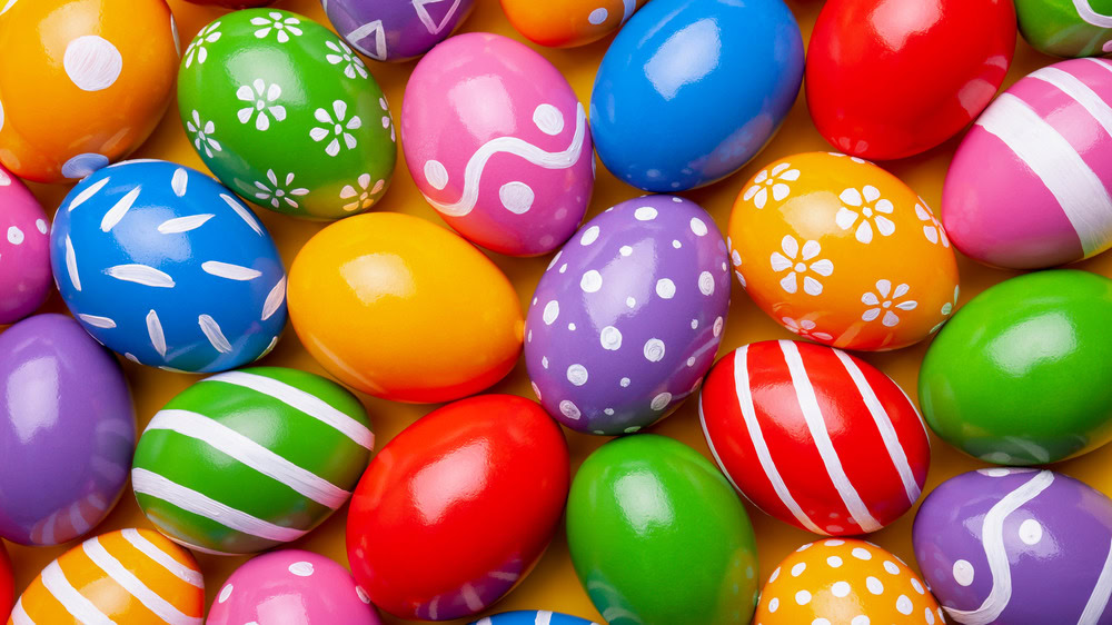 brightly colored Easter eggs