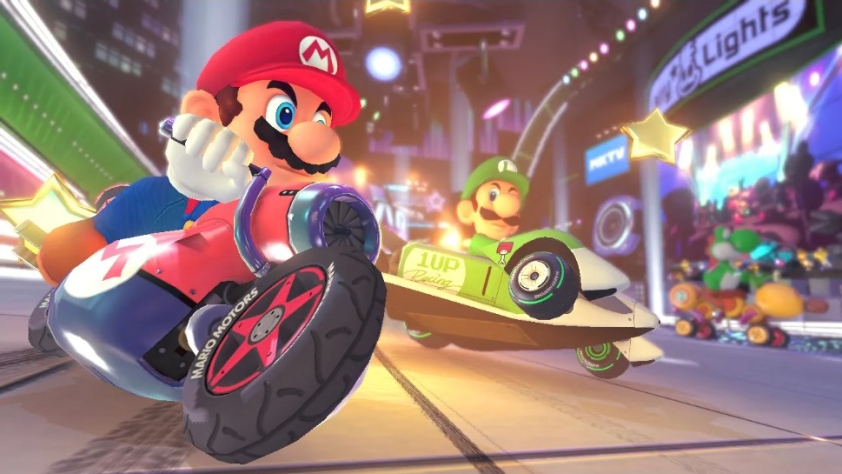 mario and luigi racing