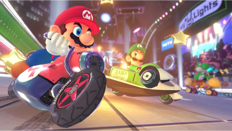 mario and luigi racing