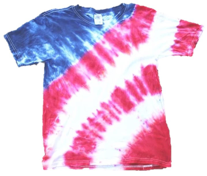 Red White and Blue tie-dyed Tshirt