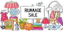 drawing of items in a rummage sale