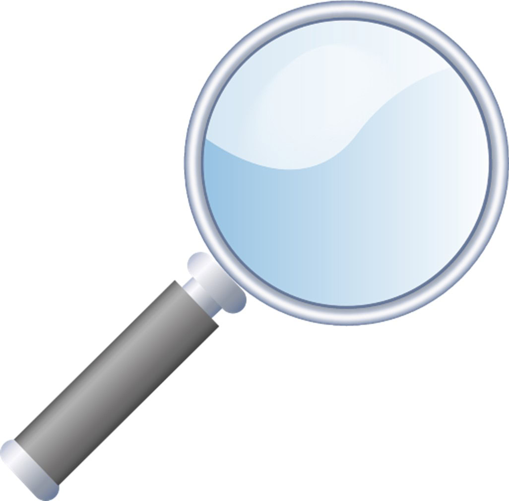 magnifying glass with grey handle
