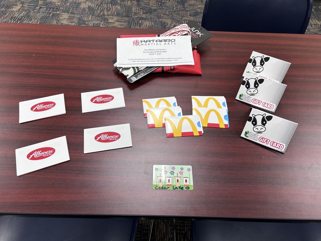Gift Cards & Vouchers (various) Photo of gift cards to various establishments.