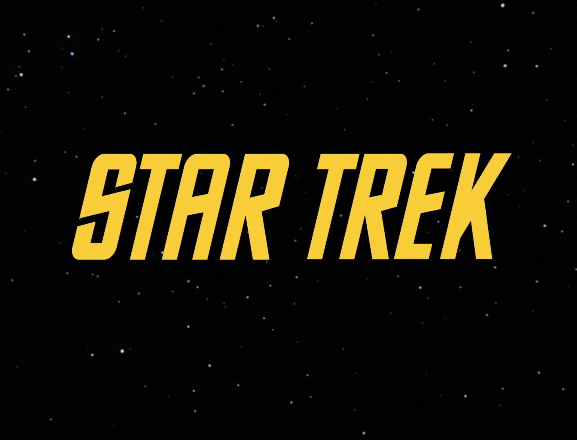 Black background with gold STAR TREK lettering